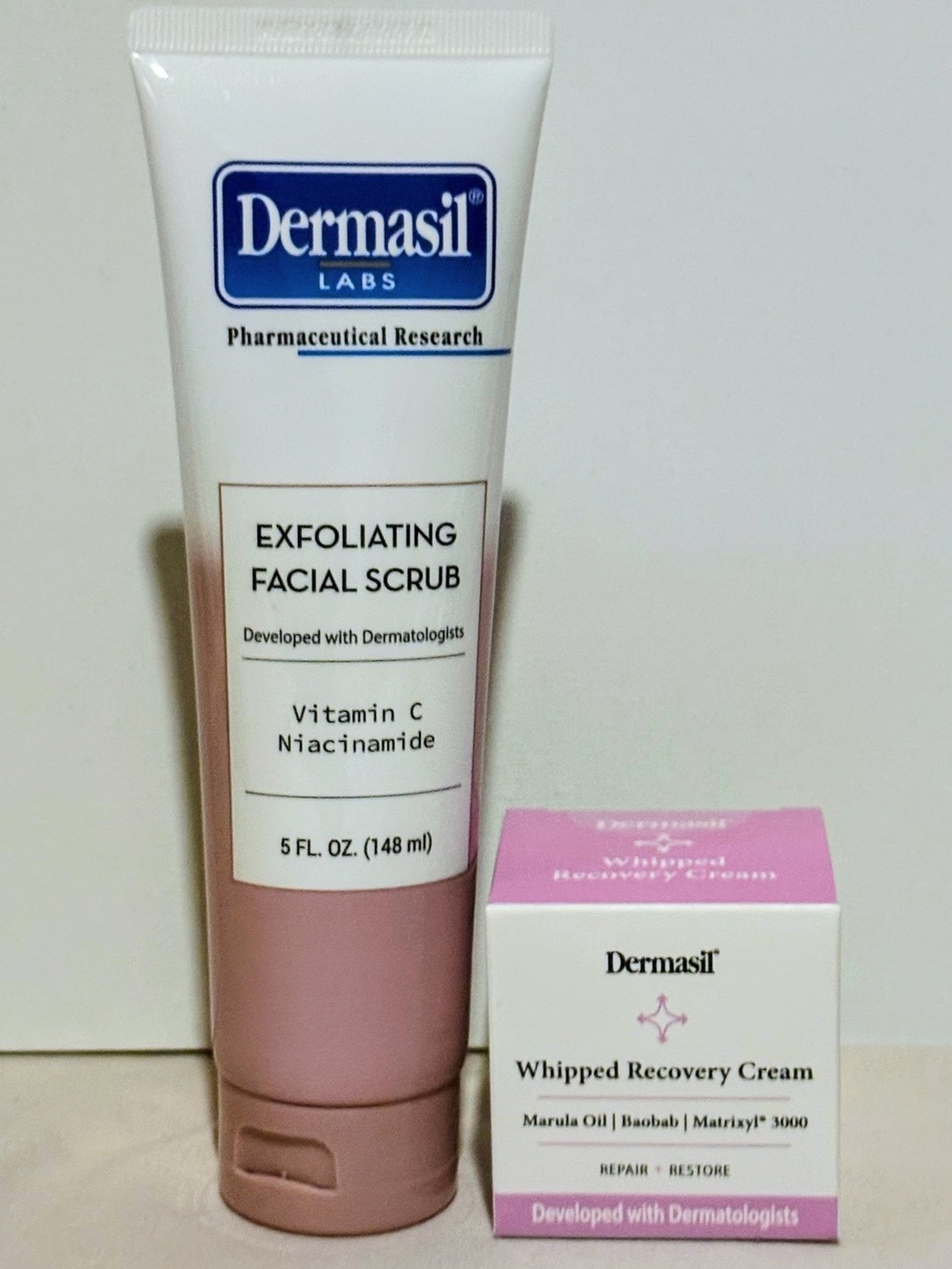 Dermasil Facial Scrub & Recovery Cream Set